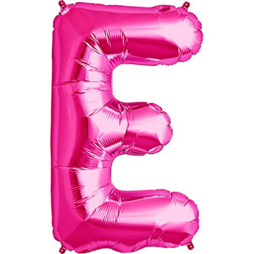 Foil Balloon Letter E  16in Magenta