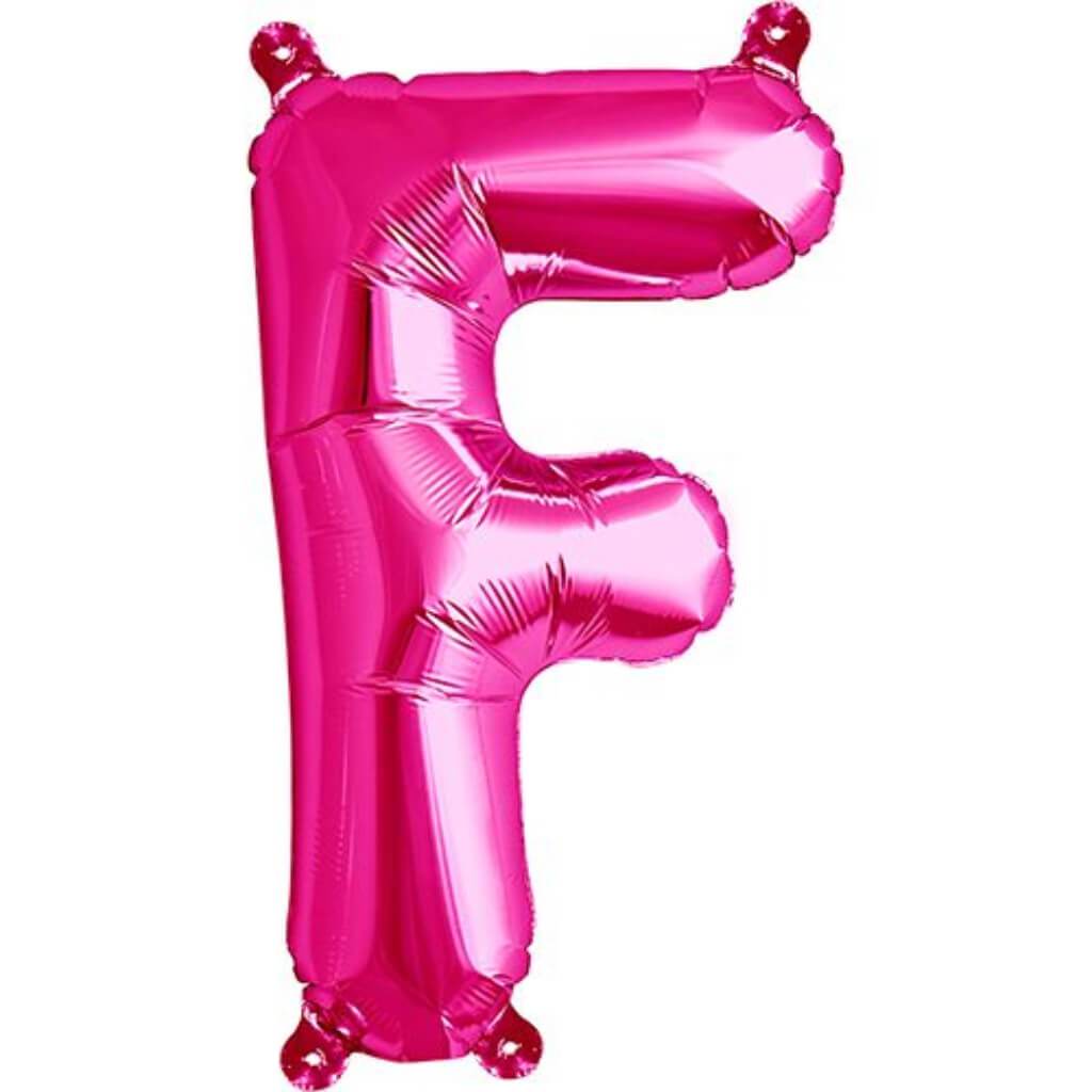 Foil Balloon Letter F  16in Magenta