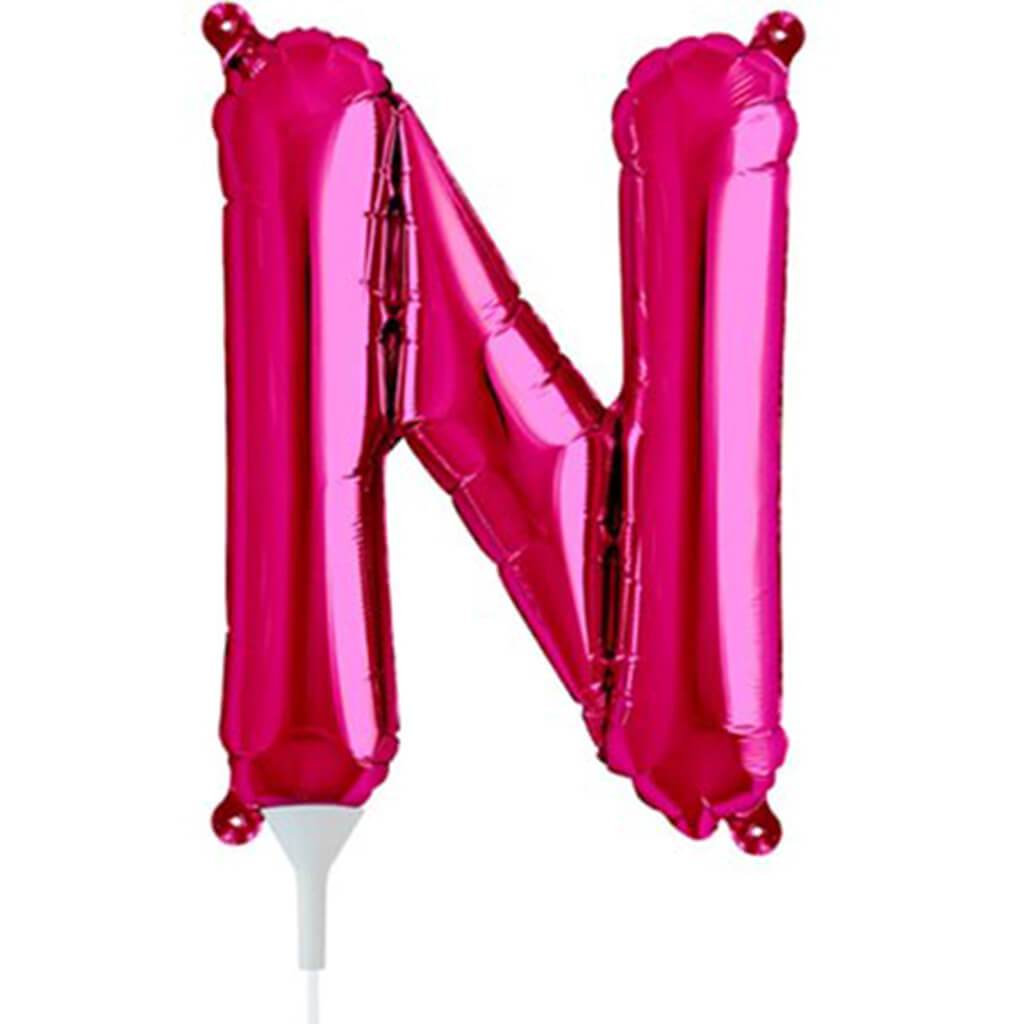 Foil Balloon Letter N 16in Magenta