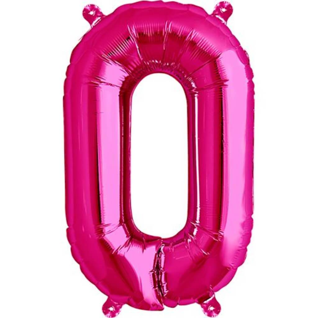 Foil Balloon Letter O  16in Magenta