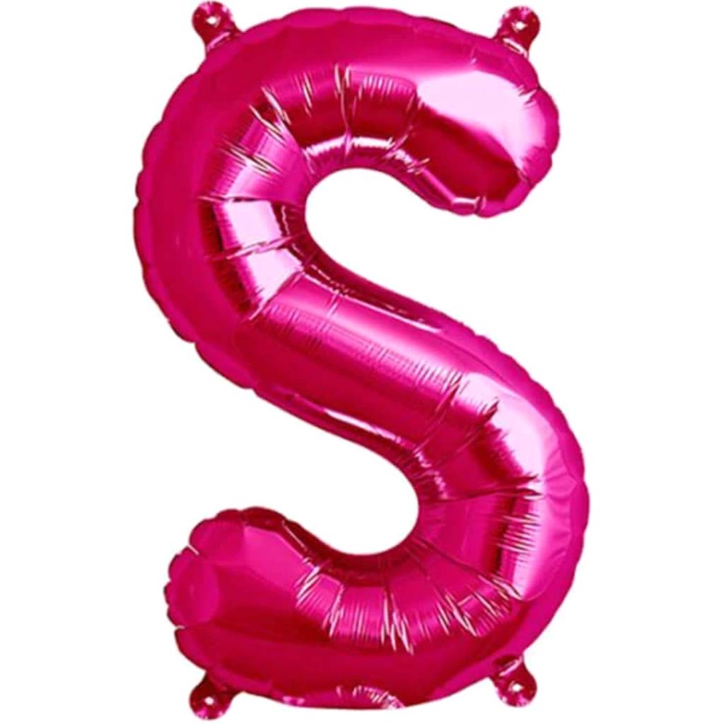 Foil Balloon Letter S 16in Magenta