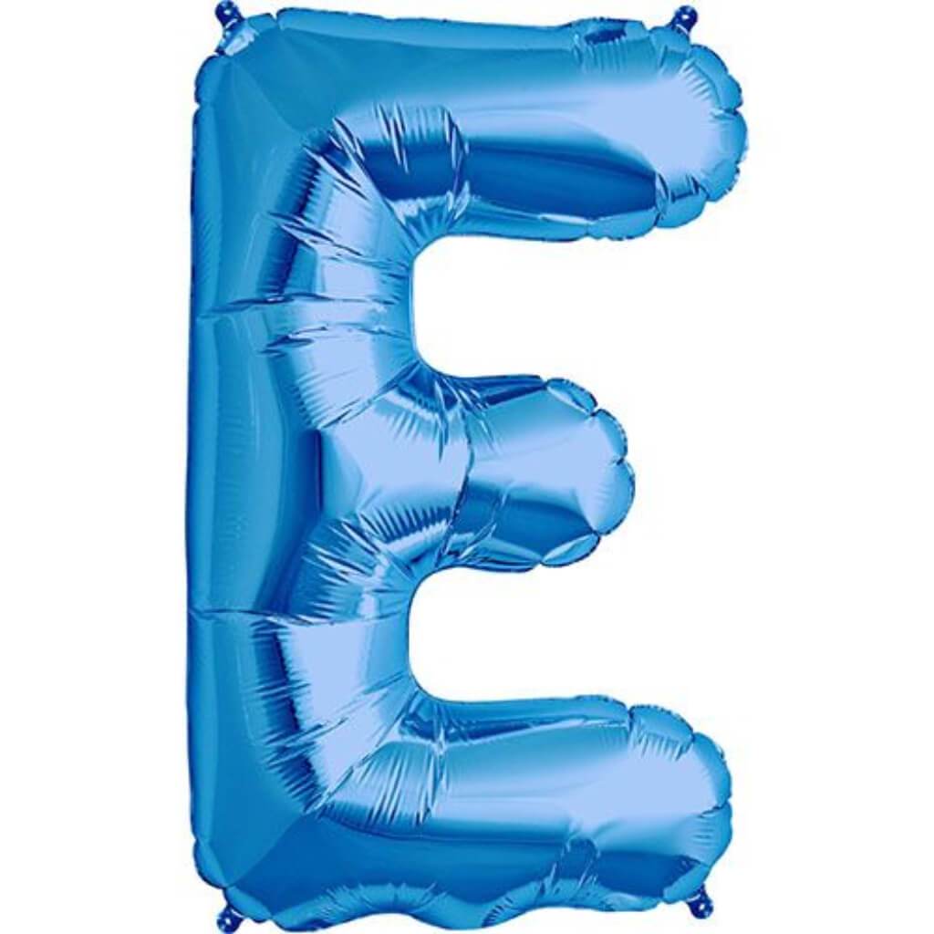 Foil Balloon Letter E  16in Blue