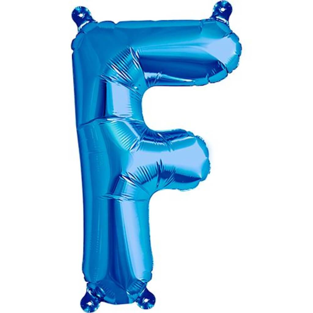 Foil Balloon Letter F  16in Blue