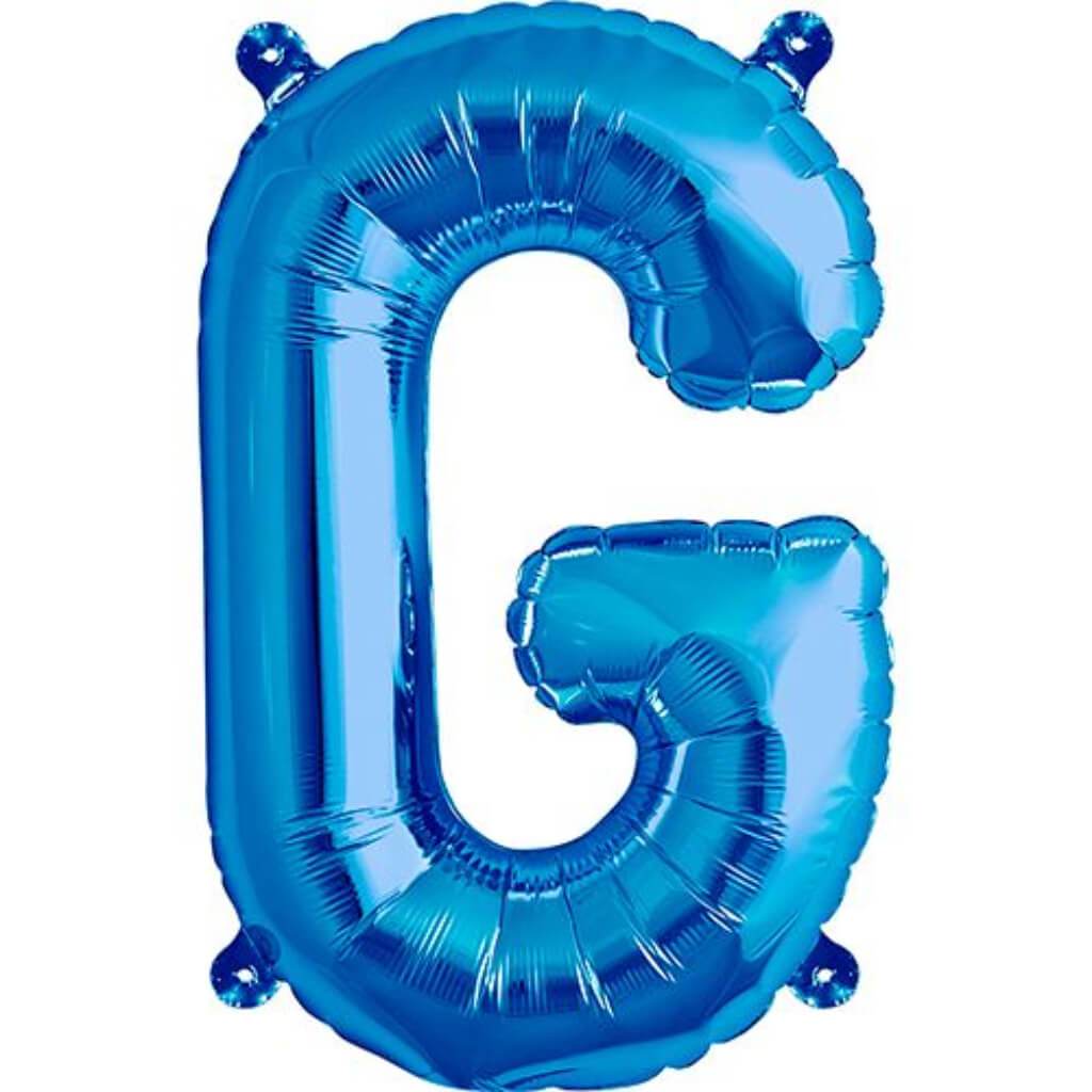 Foil Balloon Letter G  16in Blue