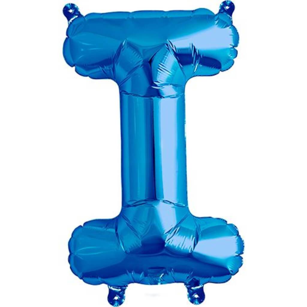 Foil Balloon Letter I  16in Blue