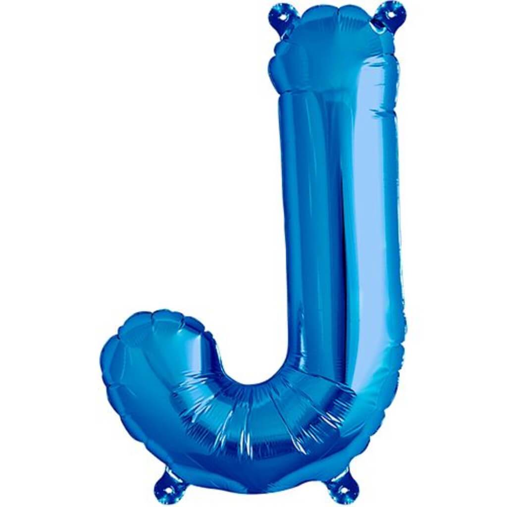 Foil Balloon Letter J  16in Blue