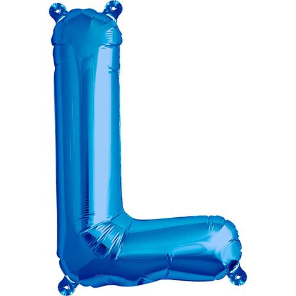 Foil Balloon Letter L  16in Blue