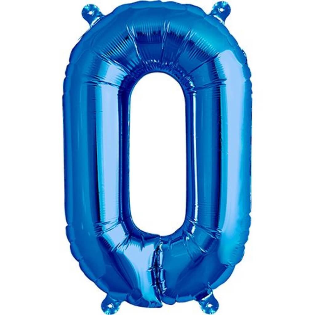 Foil Balloon Letter O  16in Blue