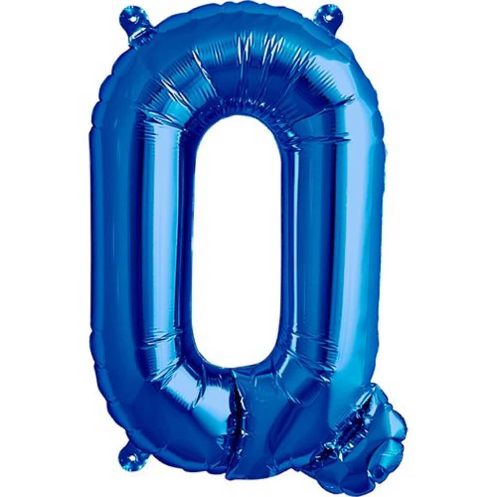 Foil Balloon Letter Q  16in Blue