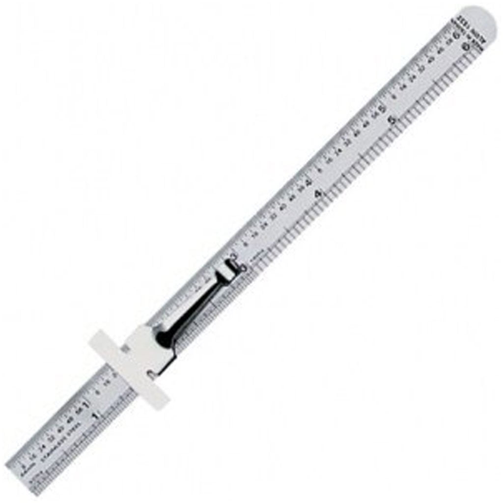 Stainless Steel English Pocket Ruler  6in