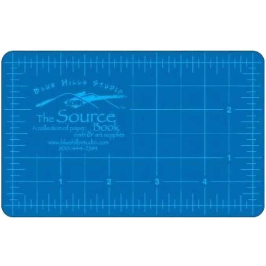 Self Healing Hobby Mat 3 1/2in x 5 1/2in Blue Gray 