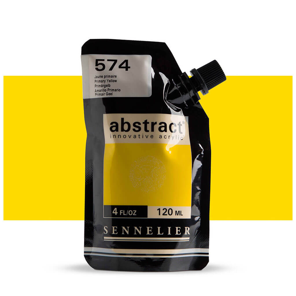 Abstract Acrylic 120ml Primary Yellow