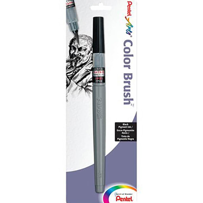 Color Brush Pen with Pigment Black Ink Medium Tip