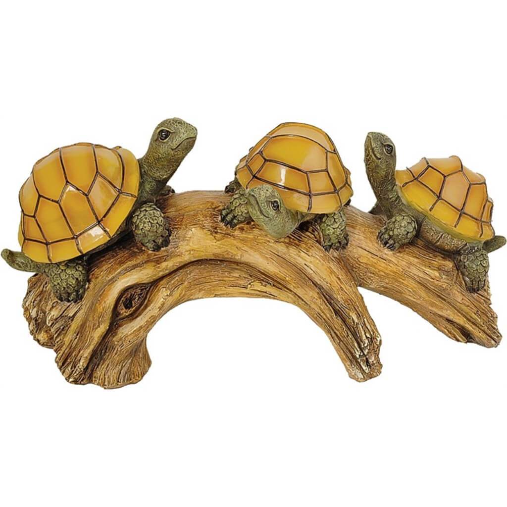 GARDEN, TURTLES ON A LOG 