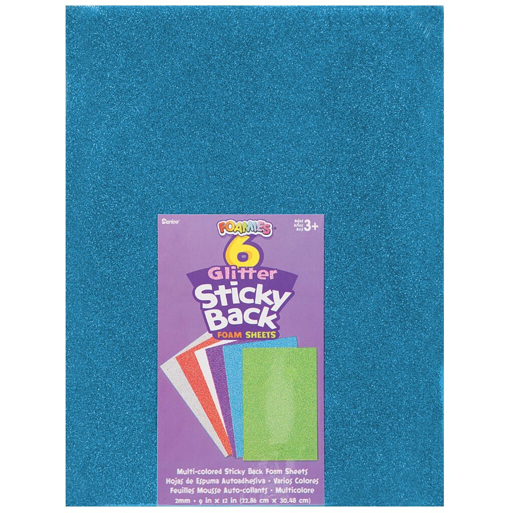 Foamies Glitter Foam Sheet Sticky Back