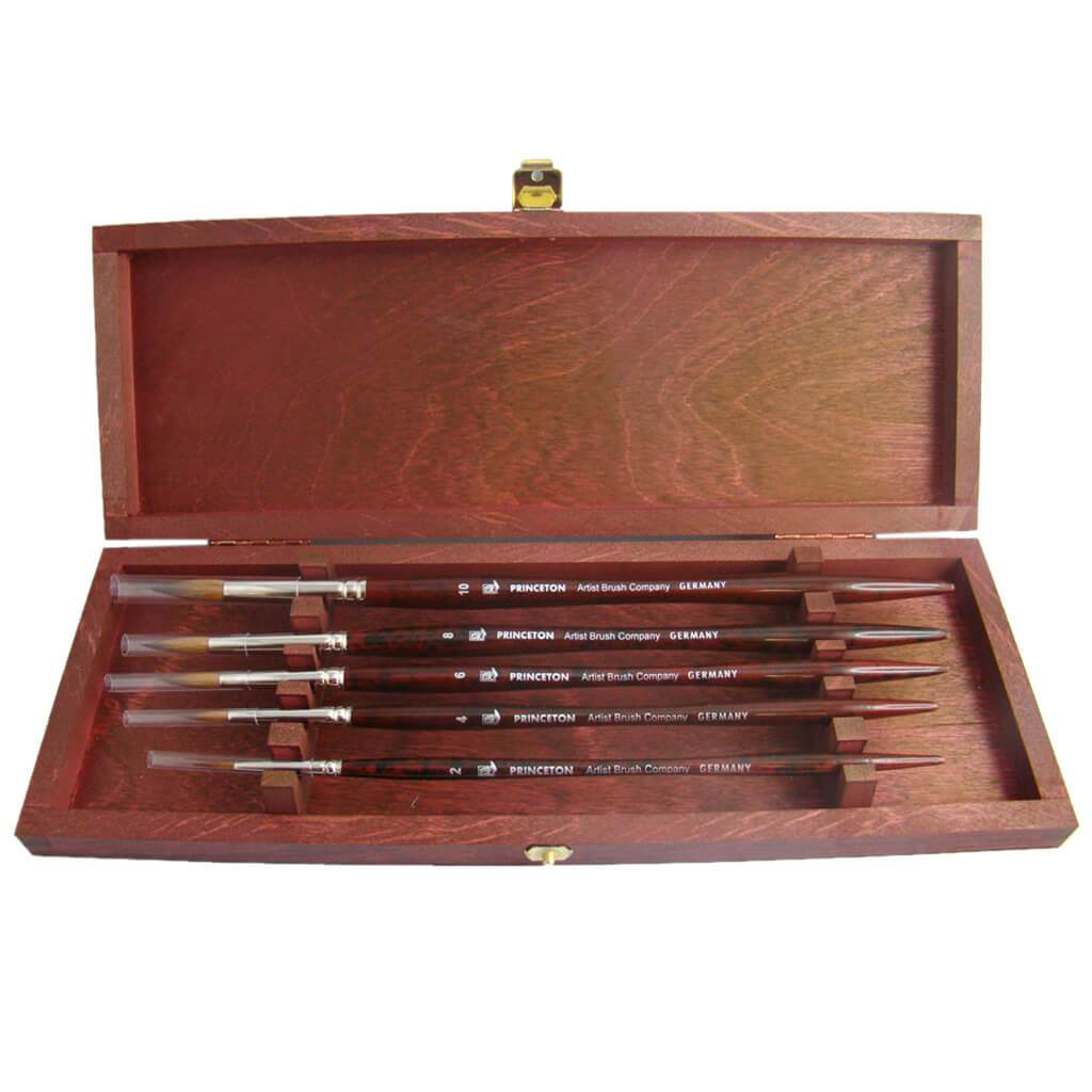 Princeton Kolinsky Sable Collector's Edition Short Handles Brush Set 5pcs