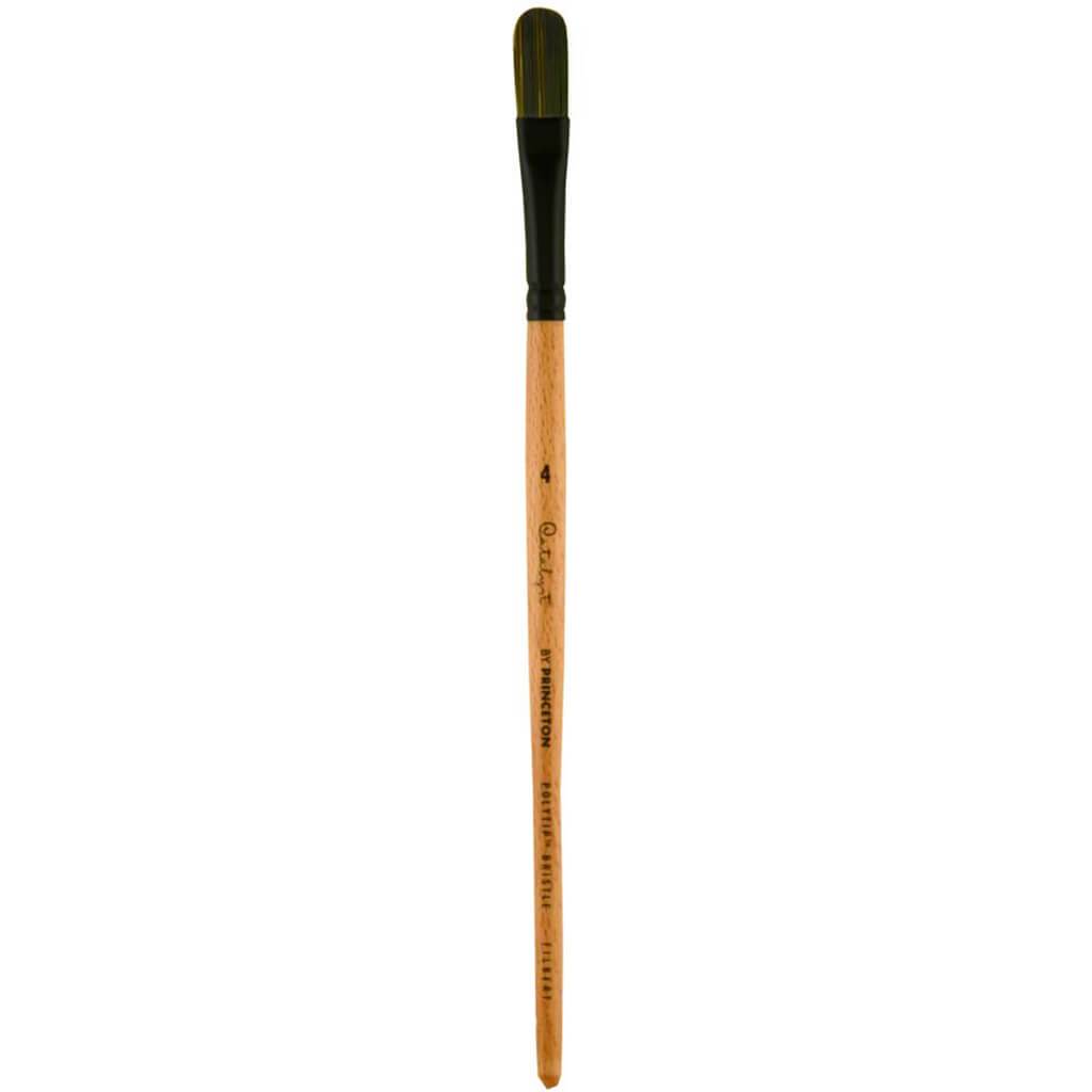 Princeton Catalyst Polytip Short Handle Bristle Brushes Filbert