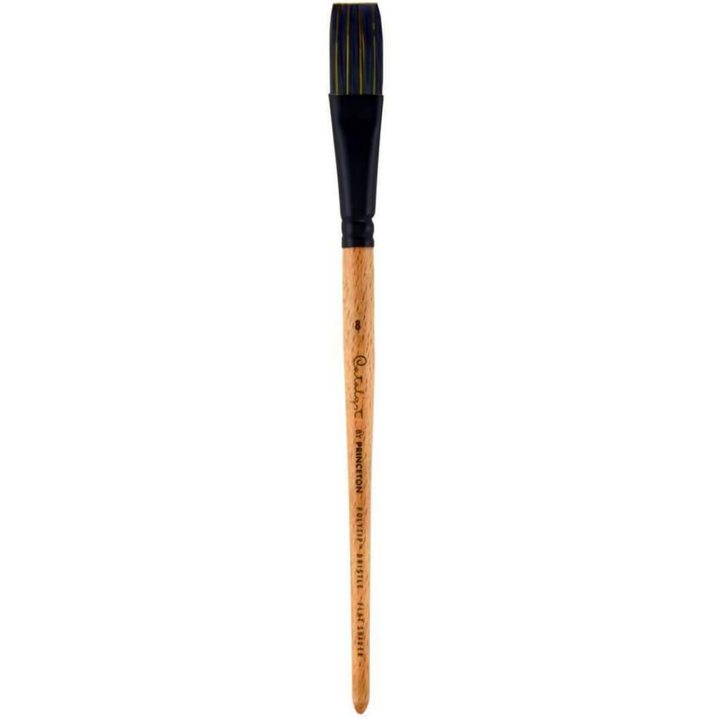 Princeton Catalyst Polytip Short Handle Bristle Brushes Flat Shader