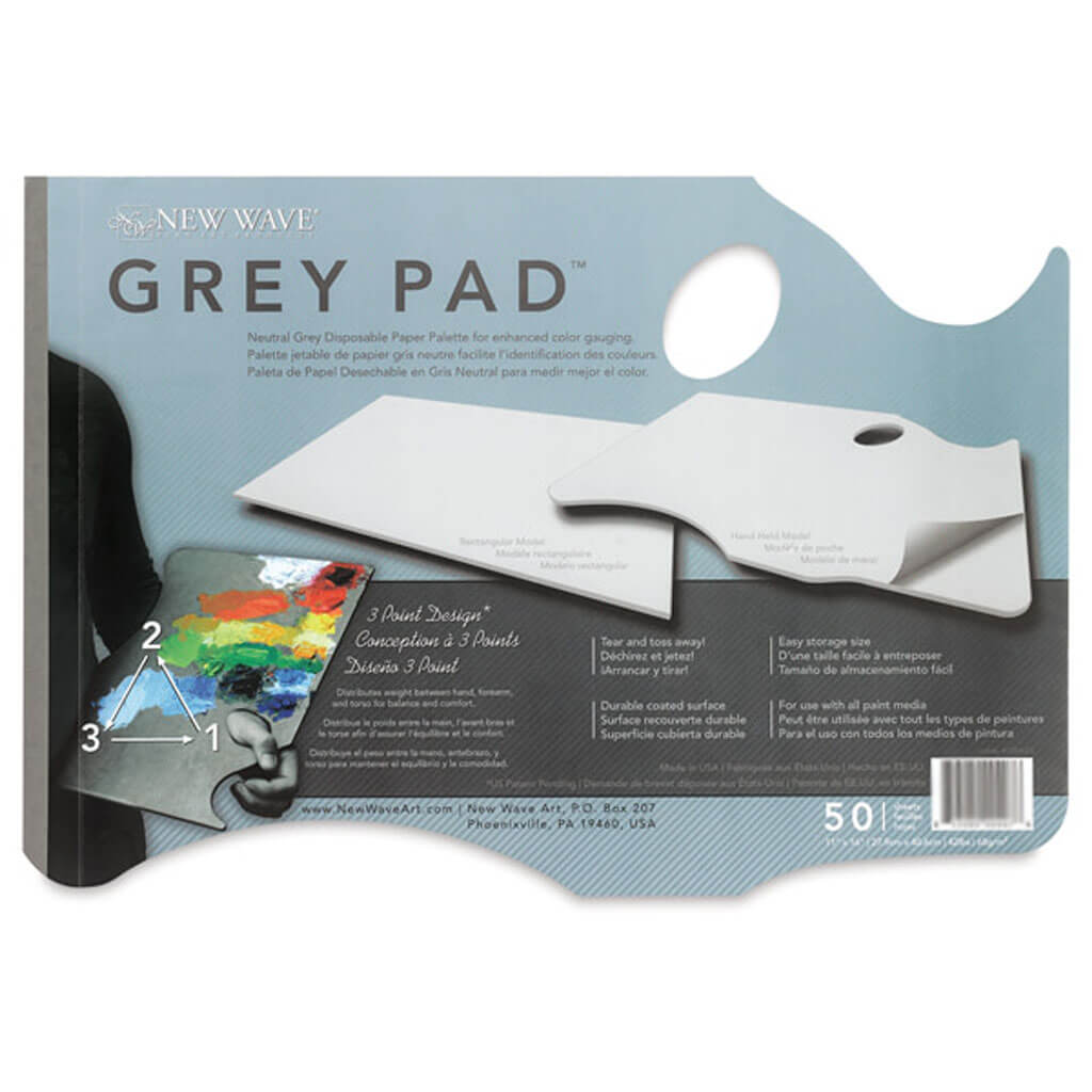 New Wave Grey Pad Hand Held Paper Palette 11in x 16in