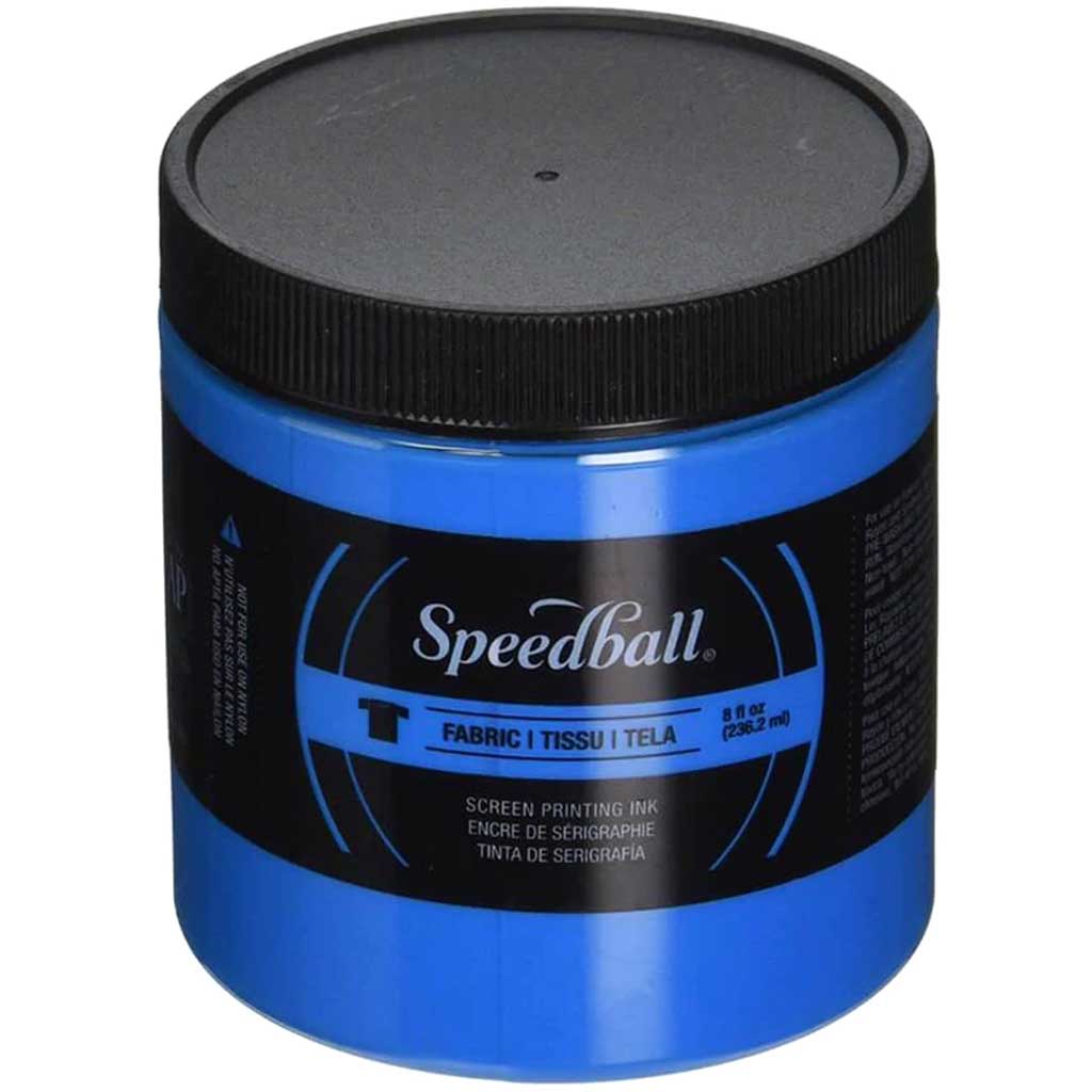 Screen Printing Ink Fabric Fluorescent Blue 8oz