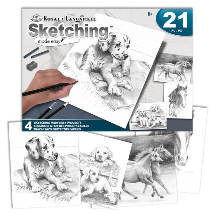 Sketching Made Easy Dogs & Horse