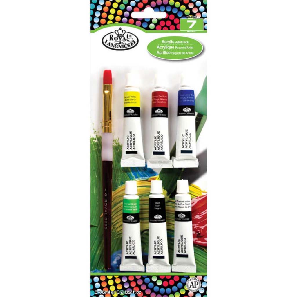 Royal Acrylic Paint with Brush 6ml 6pcs