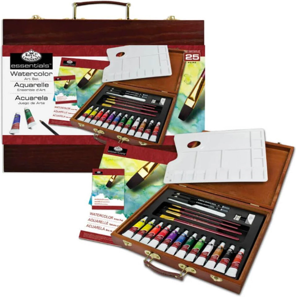 Watercolor Wooden Box Art Set 25pc 