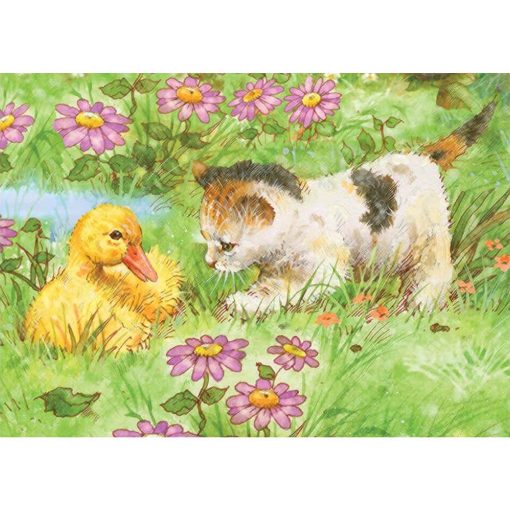 Color Pencil by Numbers Kitten &amp; Duckling 