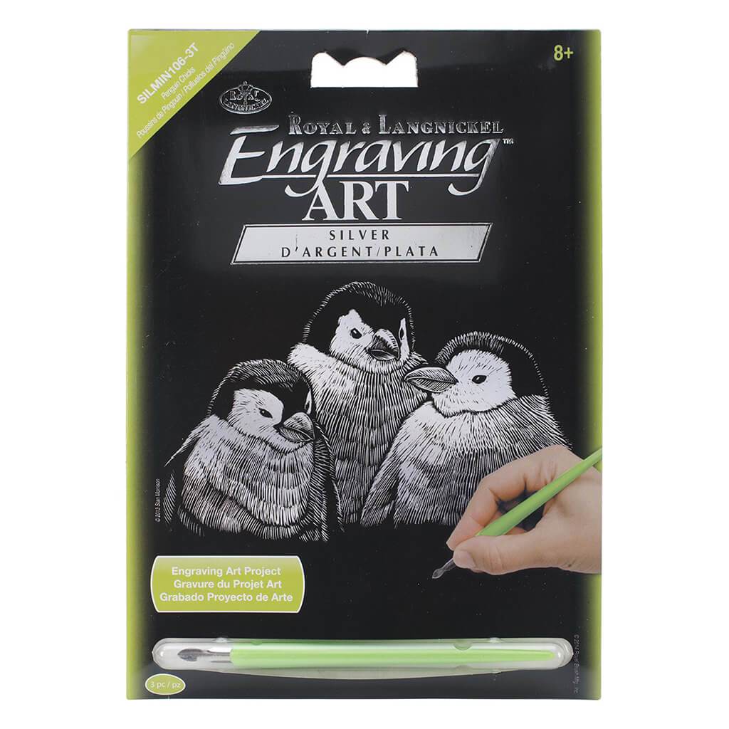 Engraving Art Kits Penguin Chicks