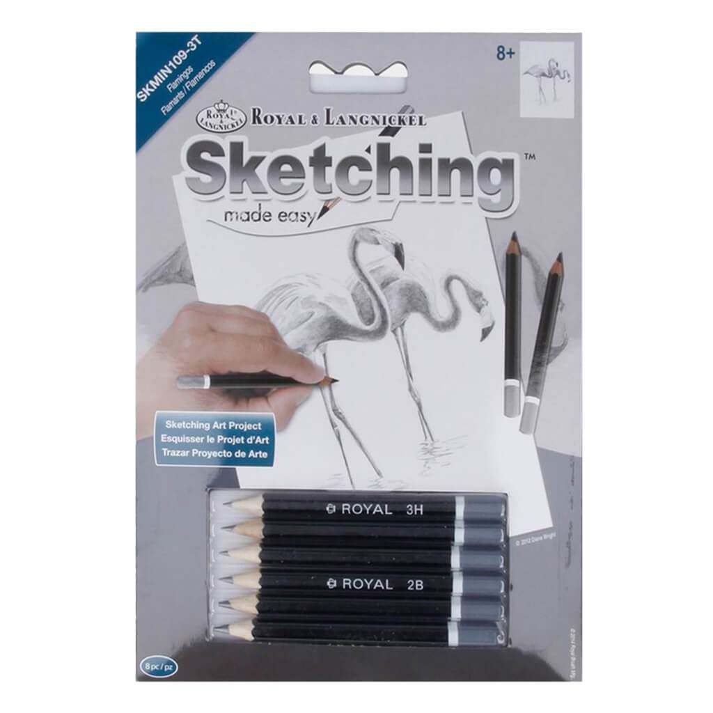 Mini Sketching Made Easy Kit Flamingoes