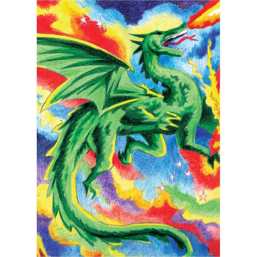 Color Pencil by Numbers Dragon 