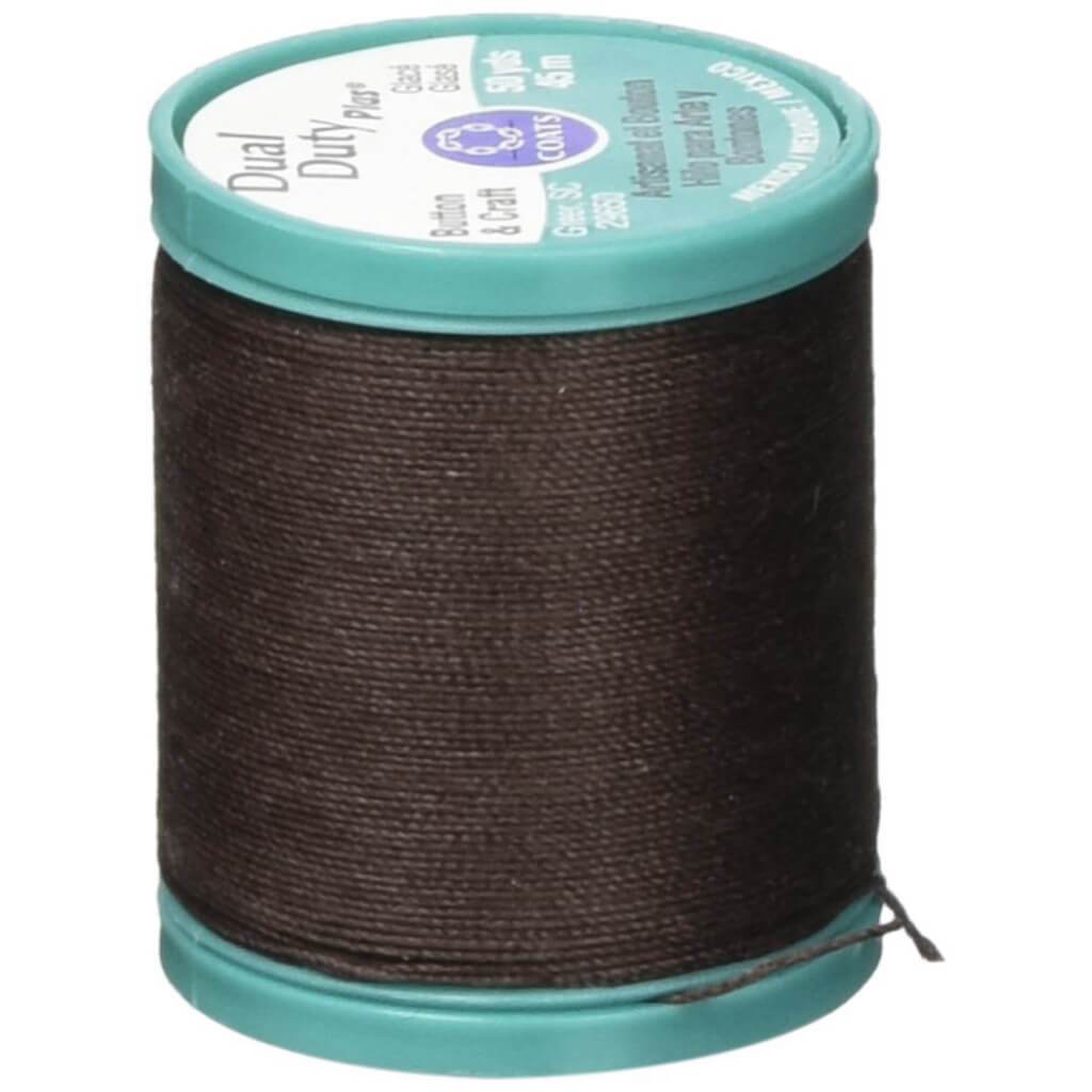 Coats Dual Duty Plus Button &amp; Carpet Thread 50yd Black