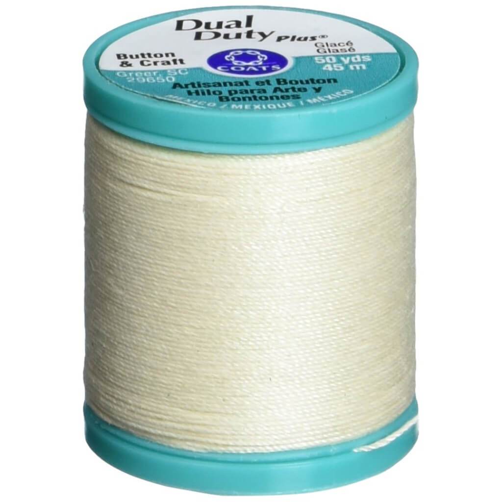 Coats Dual Duty Plus Button &amp; Carpet Thread 50yd Cream