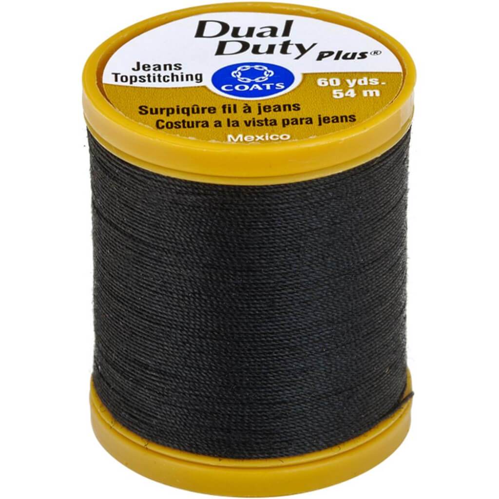 Coats Dual Duty Plus Jean &amp; Topstitching Thread 60yd Black