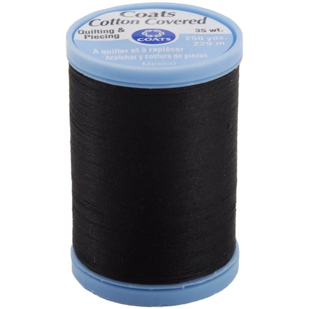 Coats Cotton Covered Quilting &amp; Piecing Thread 250yd Black