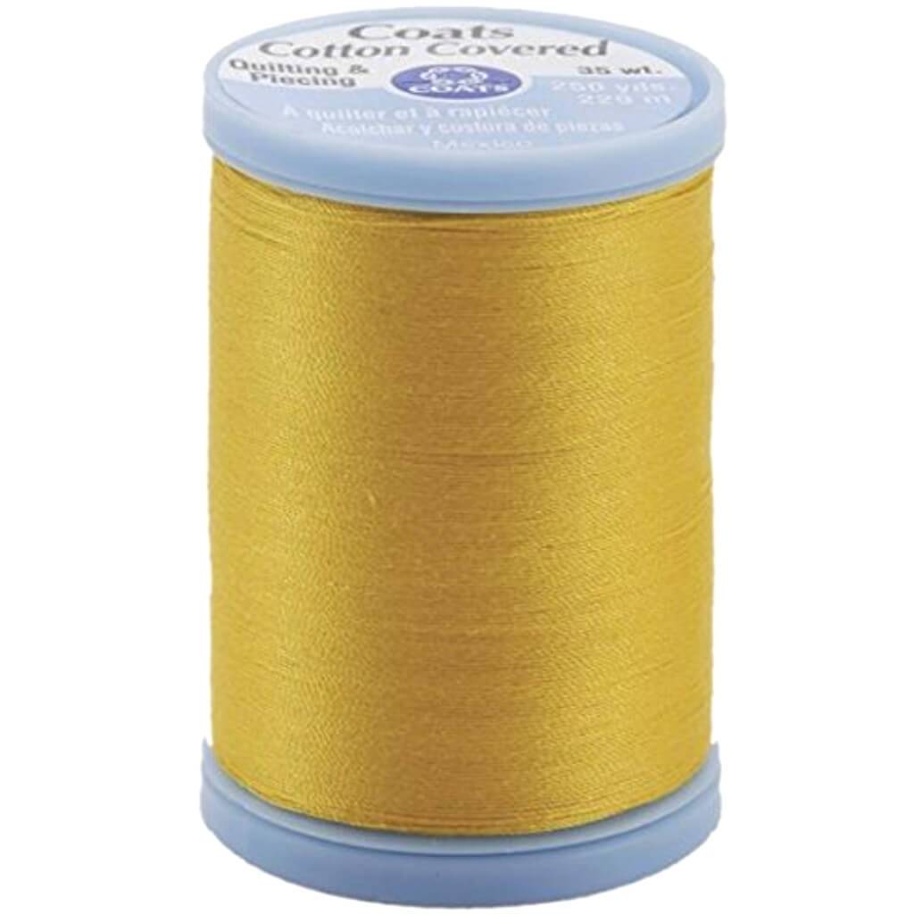 Coats Cotton Covered Quilting &amp; Piecing Thread 250yds Spark Gold