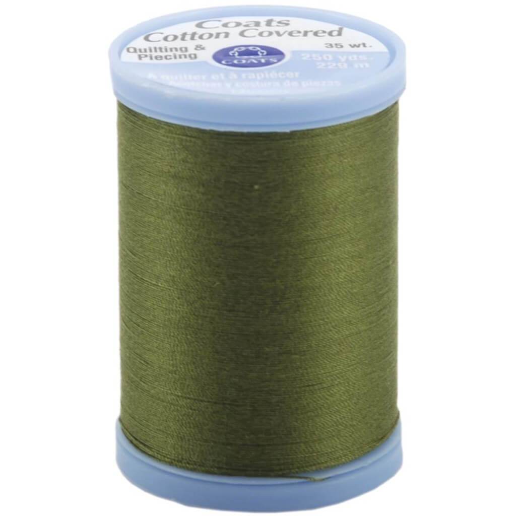 Coats Cotton Covered Quilting &amp; Piecing Thread 250yds Green Linen