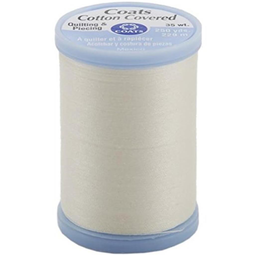 Coats Cotton Covered Quilting &amp; Piecing Thread 250yds Pearl