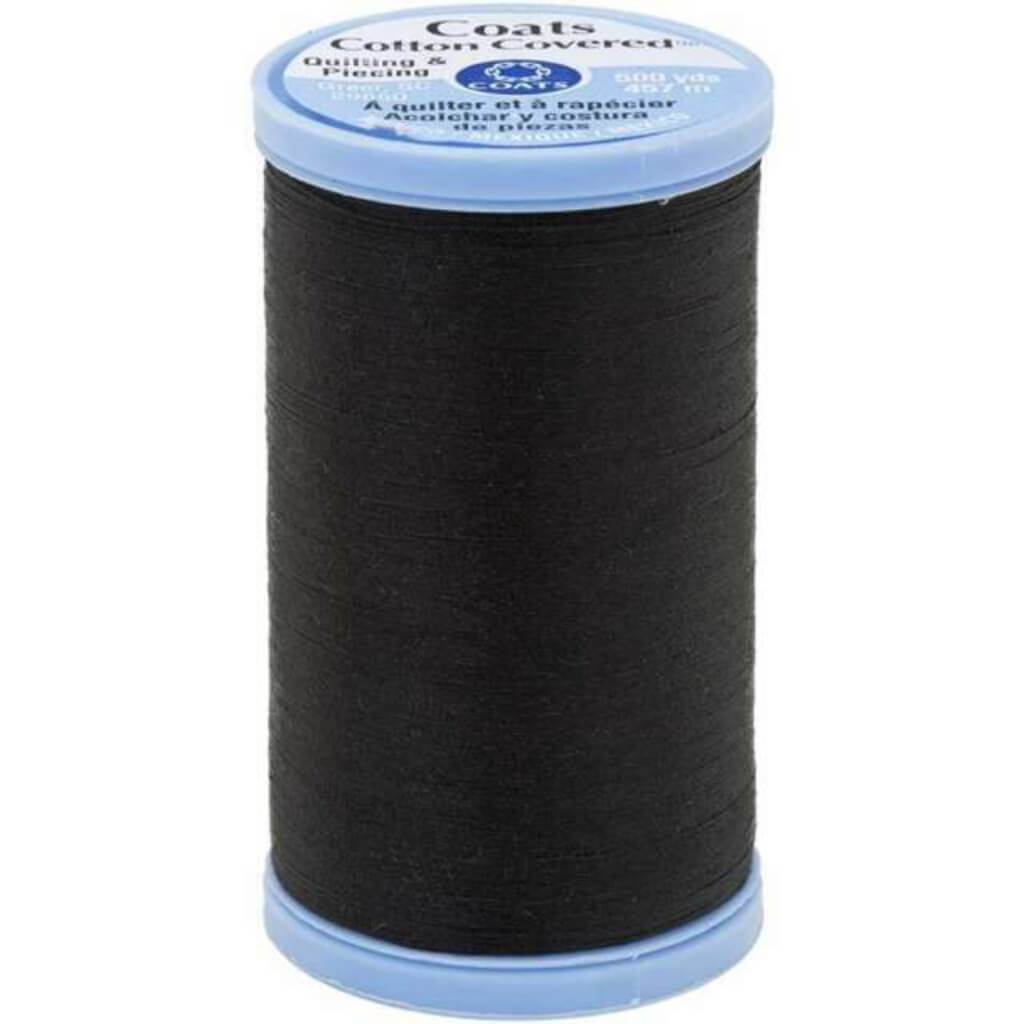 Coats Cotton Covered Quilting &amp; Piecing Thread 500yd Black