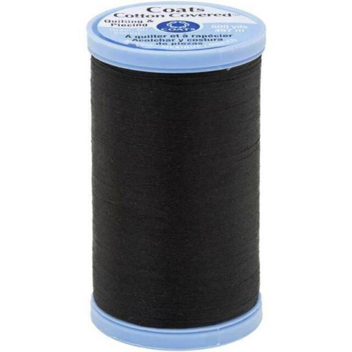 Coats Cotton Covered Quilting & Piecing Thread 500yd Black