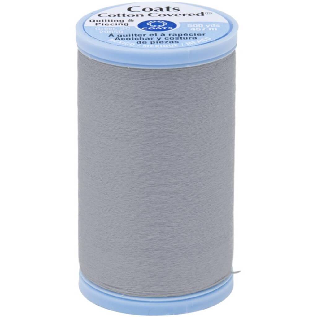 Coats Cotton Covered Quilting &amp; Piecing Thread 500yd Nugrey