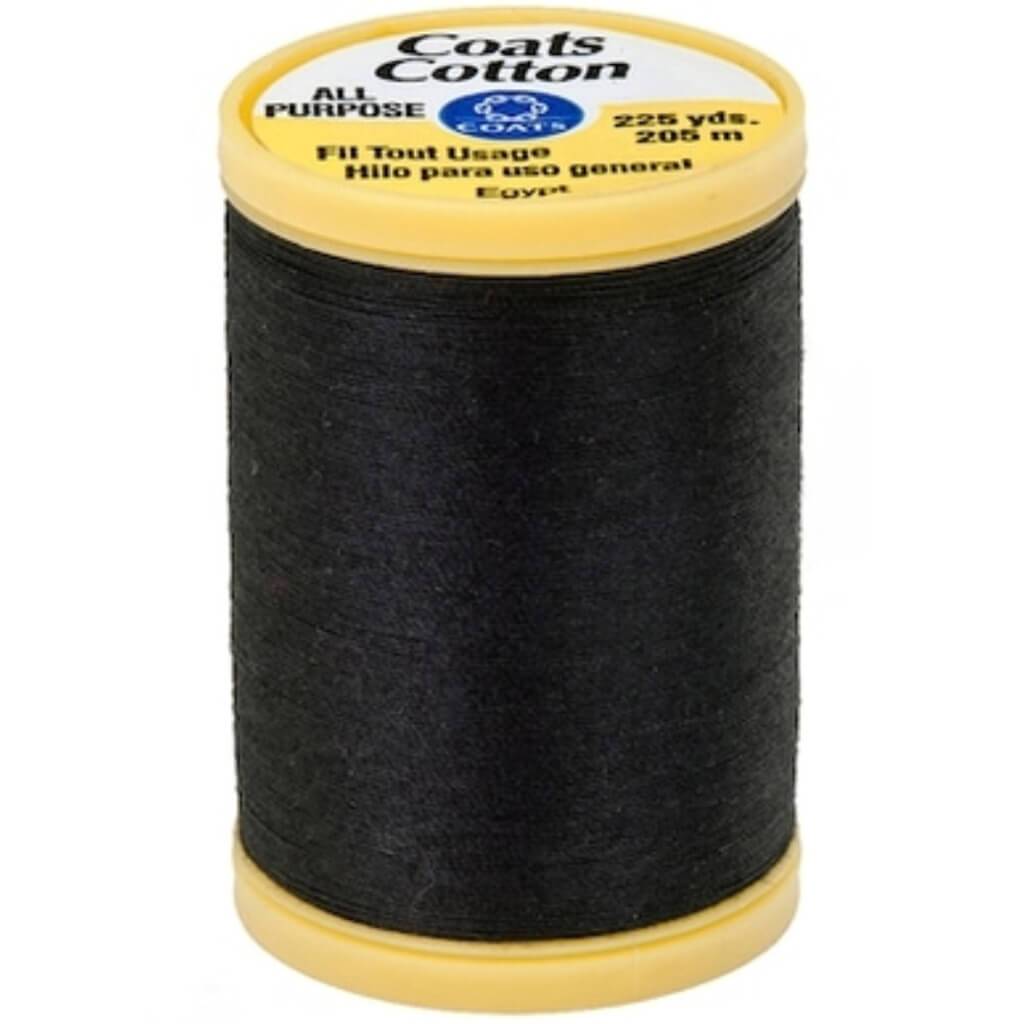 Coats General Purpose Cotton Thread 225yd Black