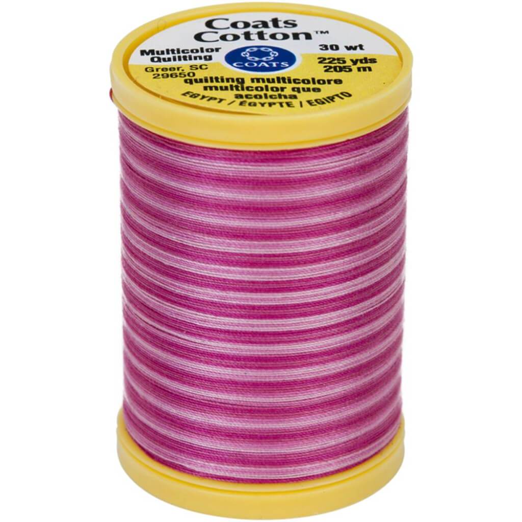 Coats Cotton Machine Quilting Thread Multicolor 225yds Pink Passion