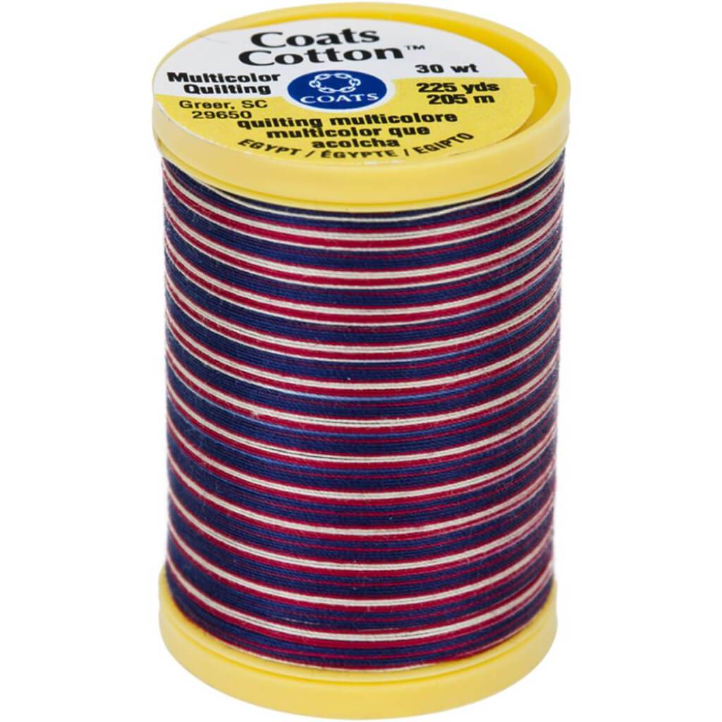 Coats Cotton Machine Quilting Thread Multicolor 225yds Americana