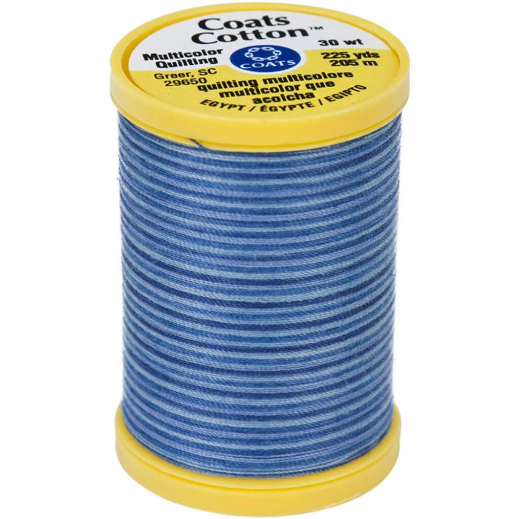 Coats Cotton Machine Quilting Thread Multicolor 225yds Blue Clouds