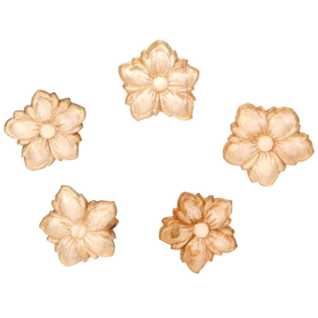 Wood Artistic Appliques Small Flower