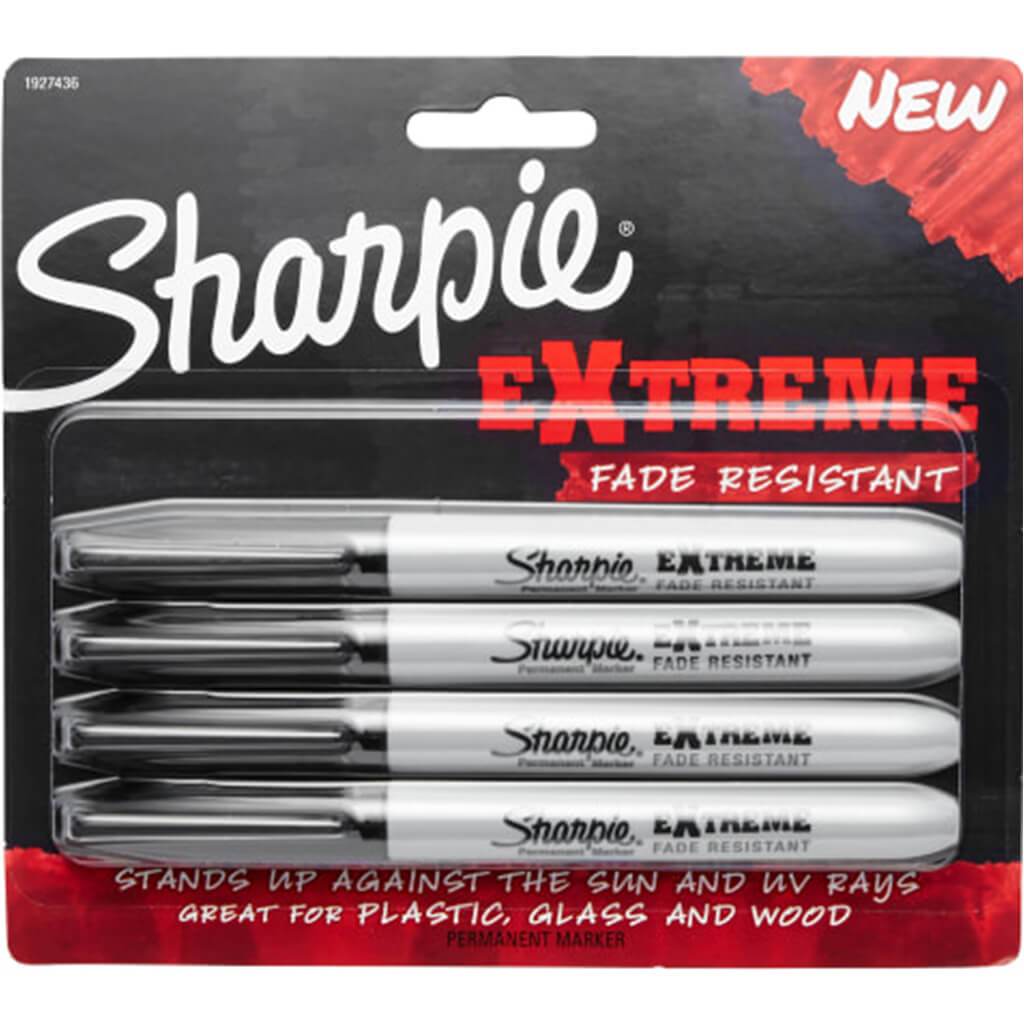 Sharpie Extreme Permanent Markers Black 4pcs