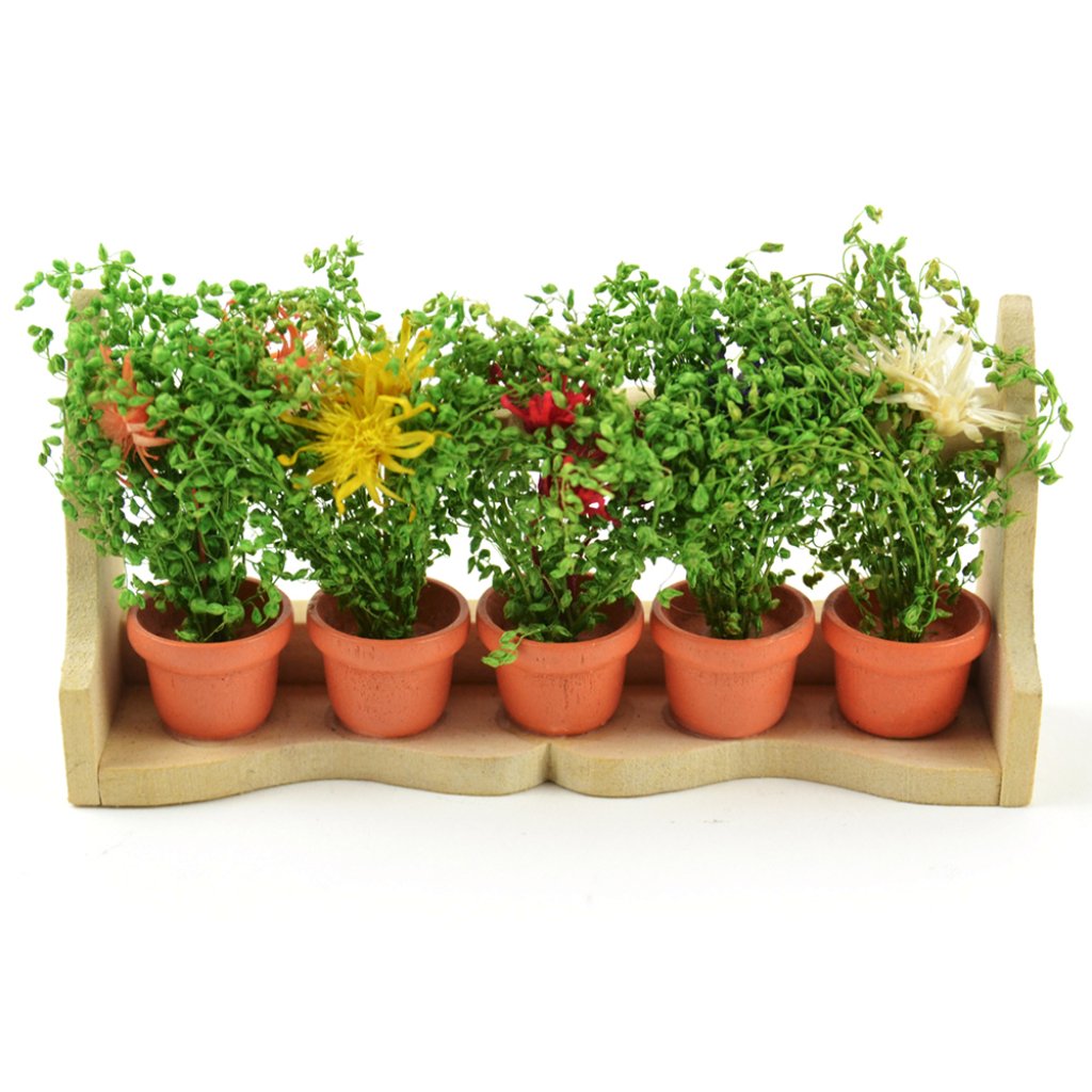 Miniatures Flower Box With Wild Flowers3.25in 1Pc 