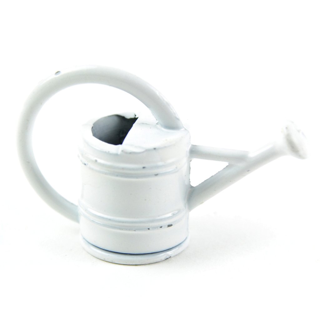 Miniatures Watering Can White 1in 1Pc 