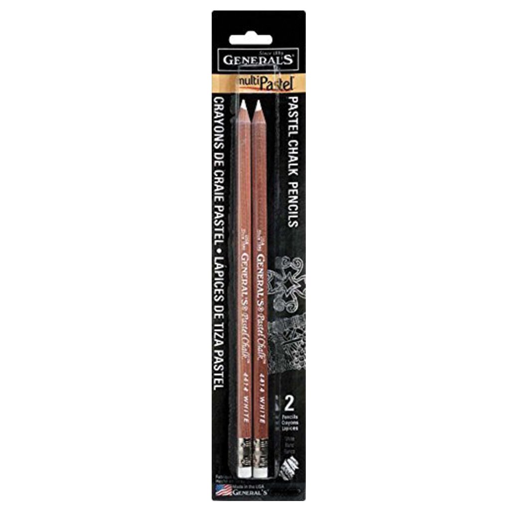 Pastel Chalk Pencil White 2pc